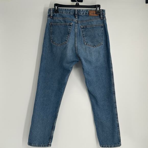 SEZANE Denim Brut Sexy Jeans Women 31 Medium Wash High Rise Straight Leg Button - Picture 4 of 12